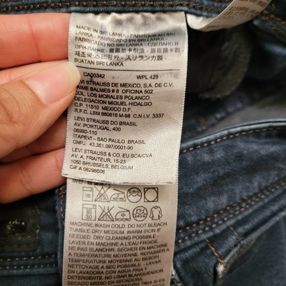 Levi's Legging Dark Wash Skinny Jeans Size 27 - Picture 4 of 9